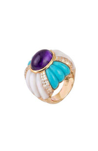 Machu Picchu Ring Amethyst Size 8