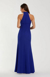 Flower Halter Neck Column Gown
