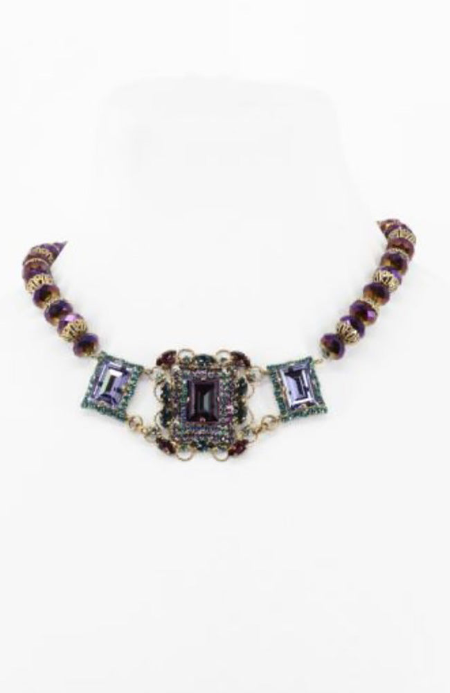 3 Sq Pendants Gold Necklace