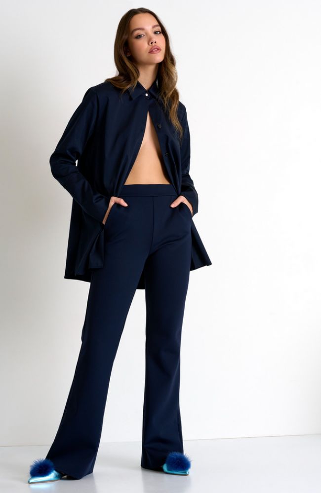 Flare Pant in Navy