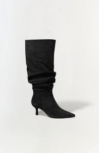Jordi Suede Slouch Boot in Black