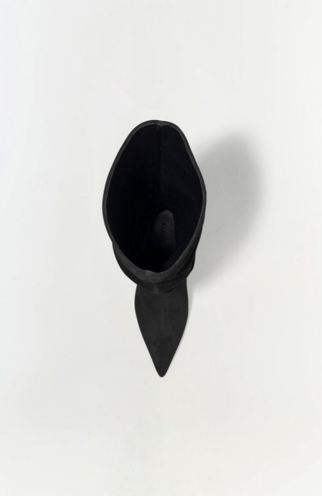 Jordi Suede Slouch Boot in Black