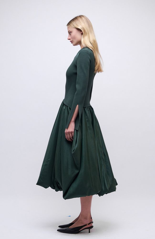 Kenlie LS Mock Neck Midi Dress