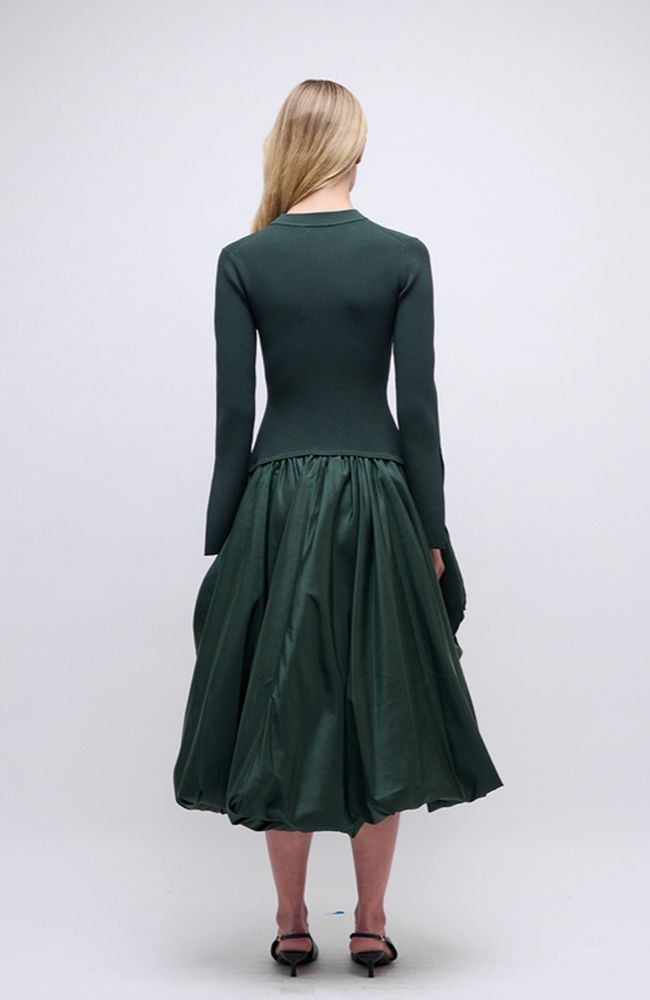 Kenlie LS Mock Neck Midi Dress