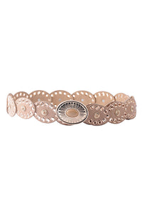 Western Ovular Disc Belt Taupe