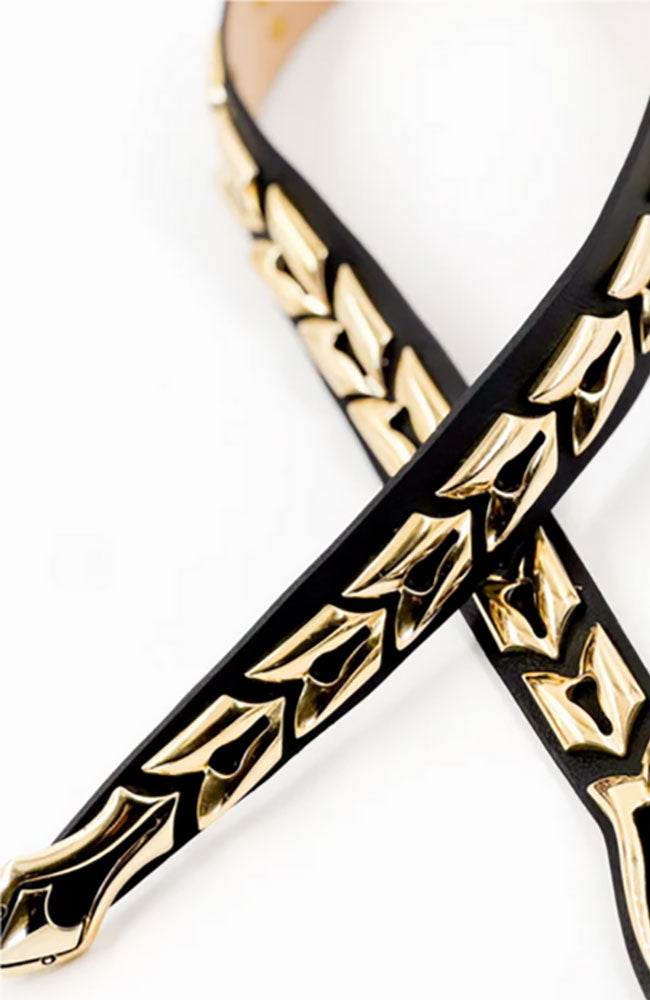 Kaida Black Belt with Gold Snake