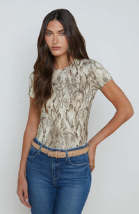 Ressi SS Crew Tan Snake Multi