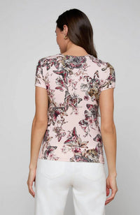 Ressi Crew Pink Multi Butterfly