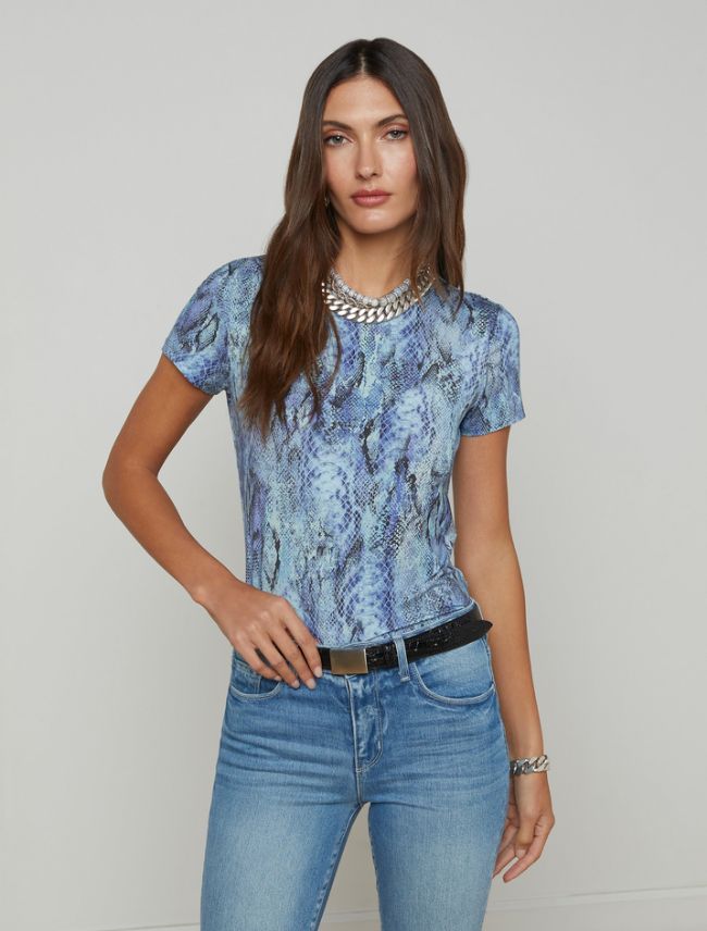 Ressi SS Crew Textured Snake