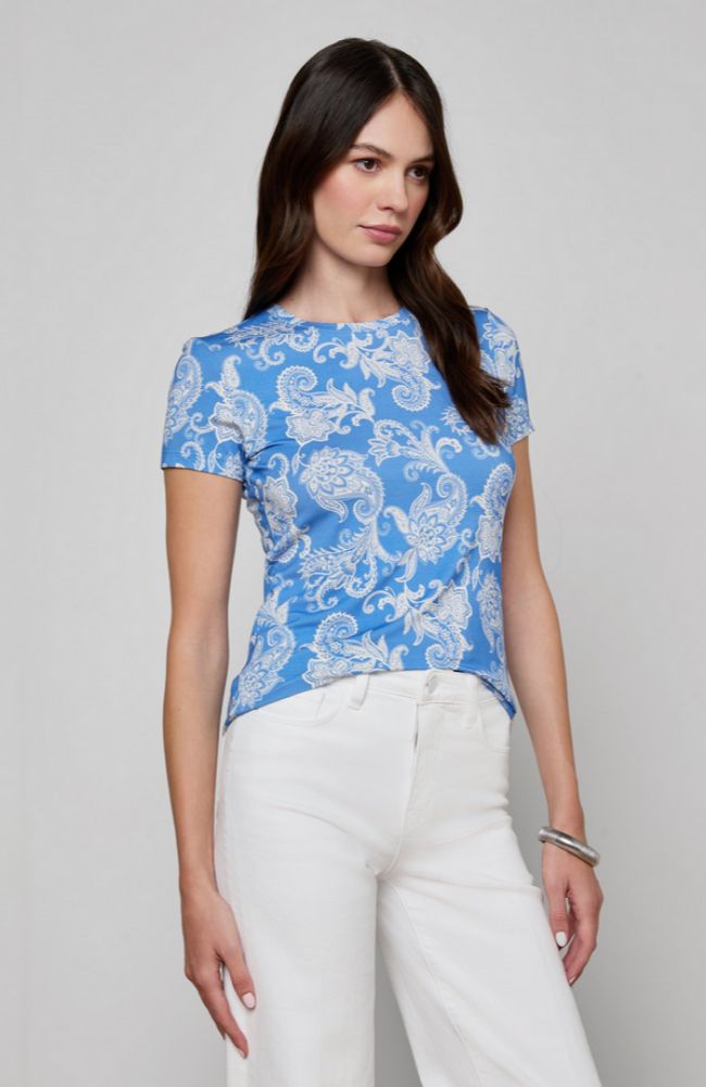 Ressi Crew in Two Tone Paisley