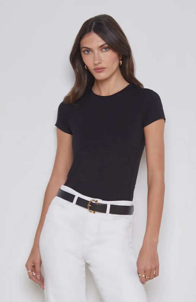 Ressi SS Crew Neck Tee in Black