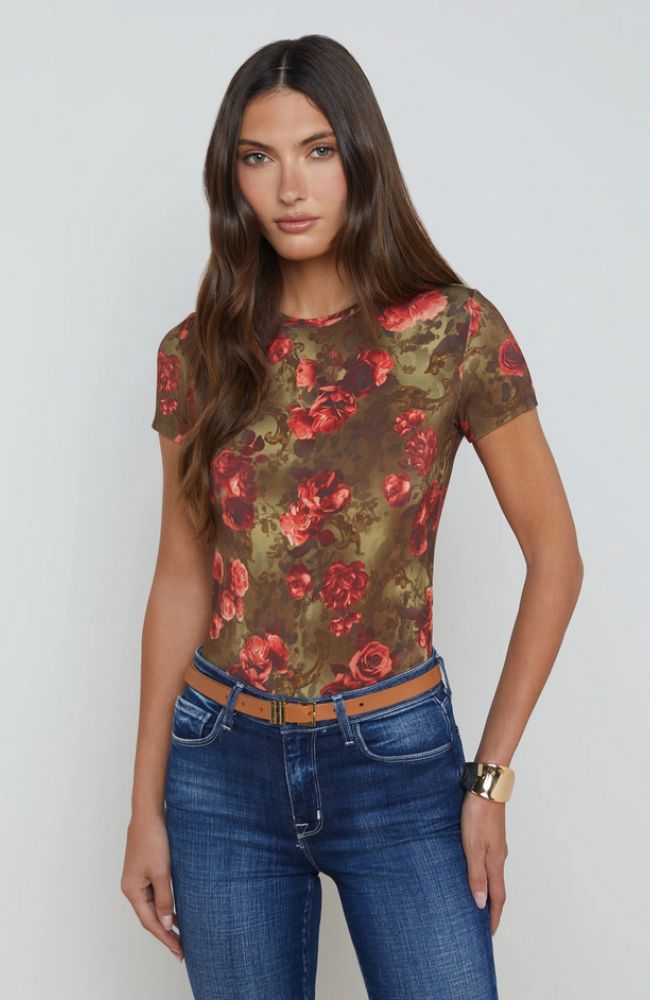Ressi SS Crew Floral Cheetah