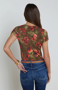 Ressi SS Crew Floral Cheetah