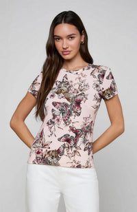 Ressi Crew Pink Multi Butterfly