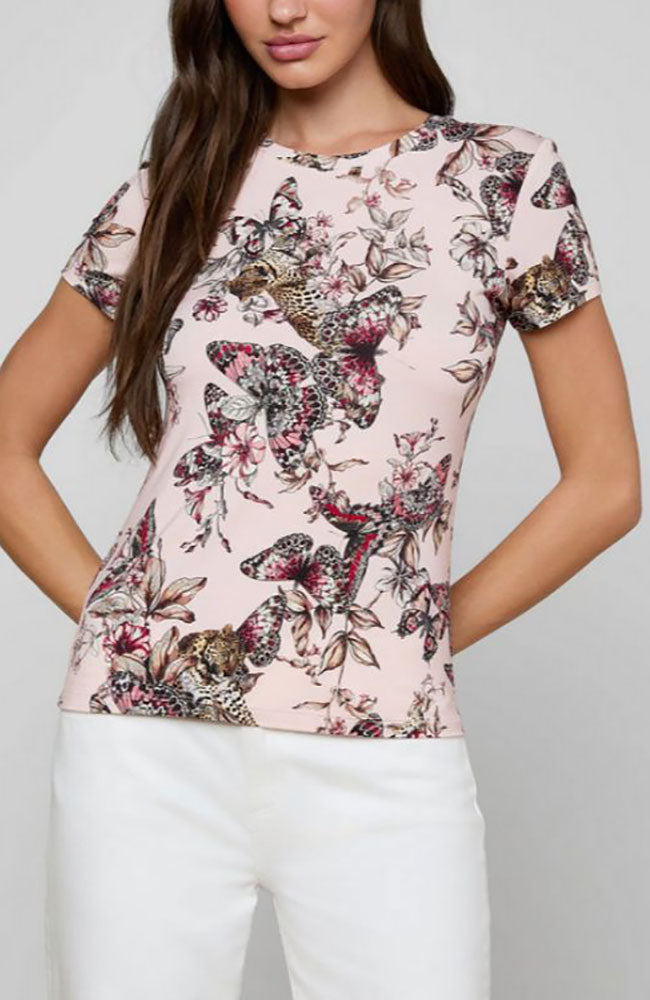 Ressi Crew Pink Multi Butterfly