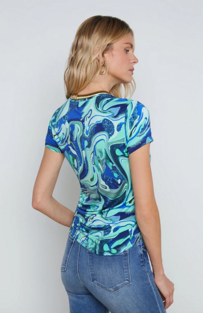 Ressi SS Crew Mint Tiedye