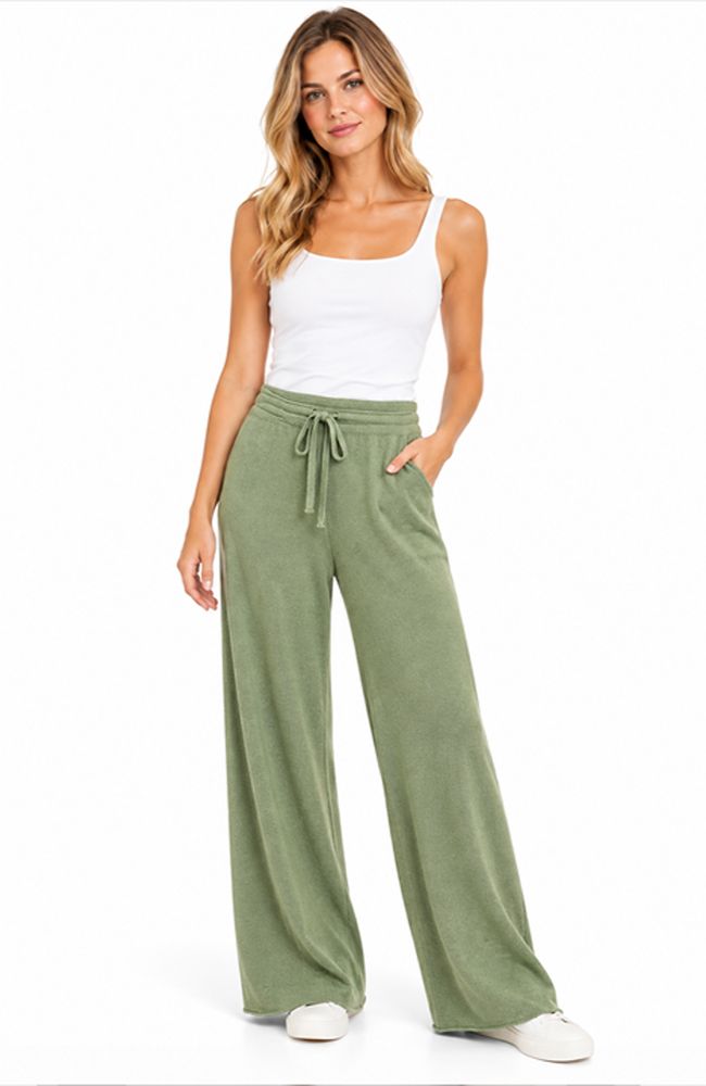Italian Wide Leg Knit Pants