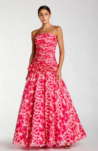 Chiffon Drop Waist Ballgown