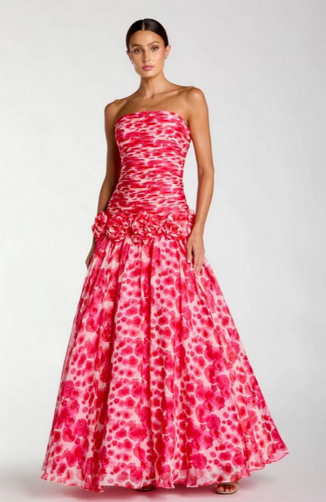 Chiffon Drop Waist Ballgown