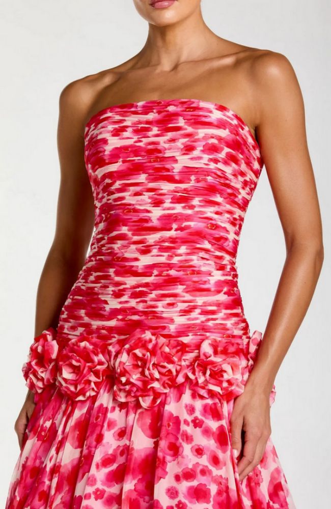 Chiffon Drop Waist Ballgown