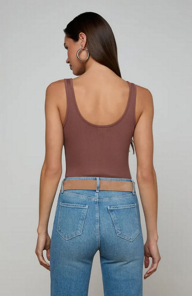 Nica Scoop Nk Tank Bodysuit in Cardamom