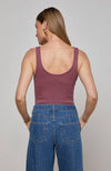 Nica Tank Bodysuit in Deep Mauve