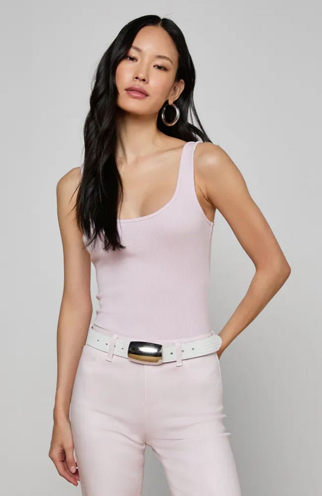 Nica Scoop Neck Bodysuit Icy Lilac