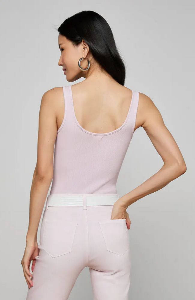 Nica Scoop Neck Bodysuit Icy Lilac