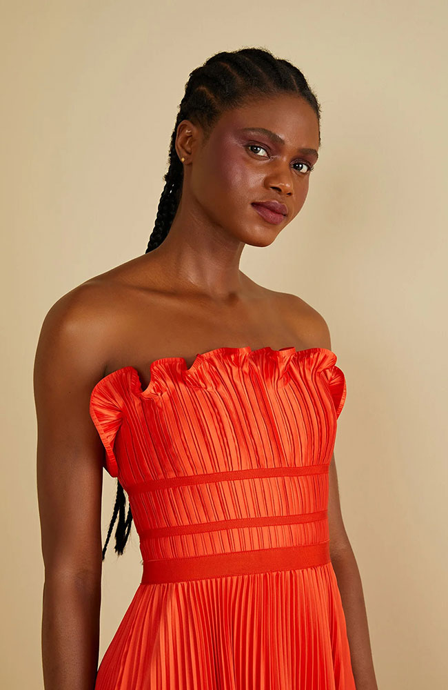 Losey Ruffle Neck Gown
