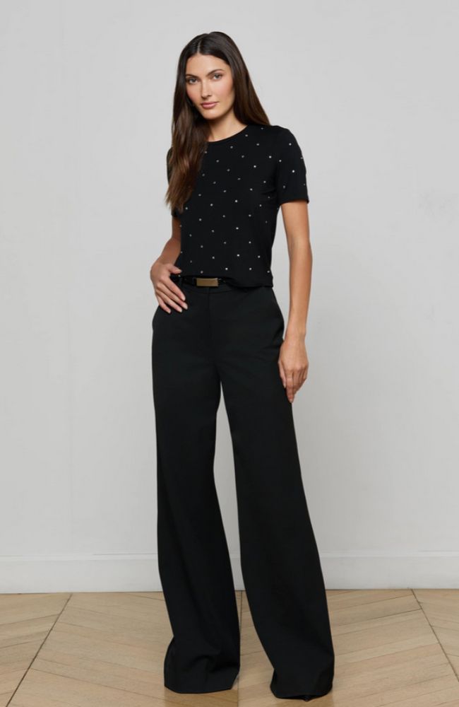 Stormy Short Sleeve Embroidered Crew Neck Tee