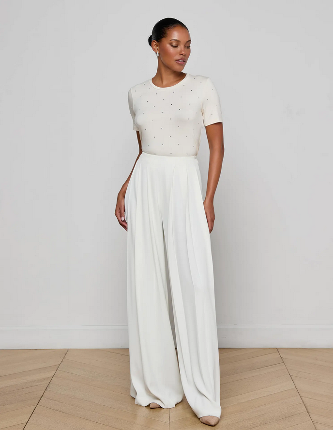 Stormy Short Sleeve Embroidered Crew Neck Tee