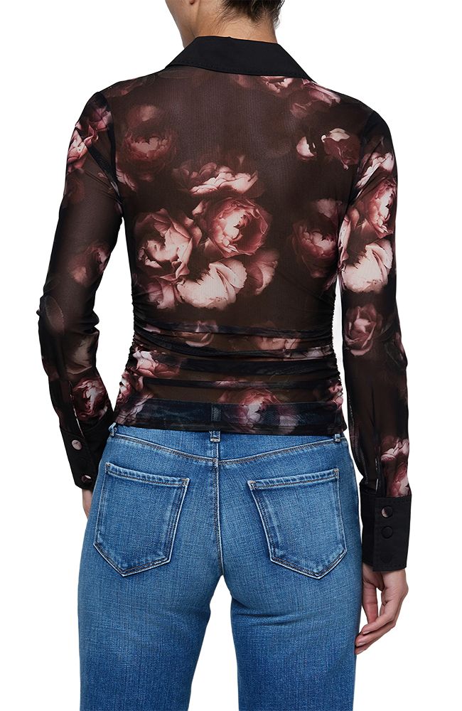 Isola Long Sleeve Mesh Button Up