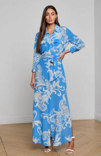 Cameron Shirt Dress in Regatta Paisley
