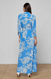 Cameron Shirt Dress in Regatta Paisley