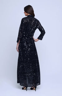 Cameron Long Shirt Dress in Black