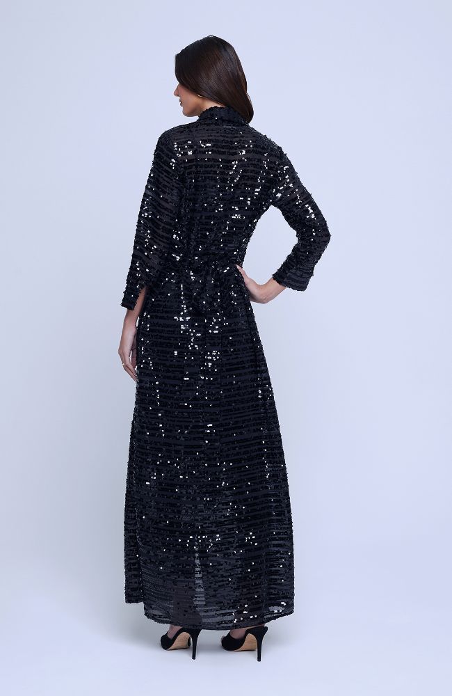 Cameron Long Shirt Dress in Black