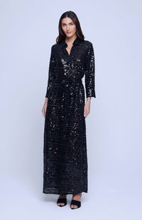 Cameron Long Shirt Dress in Black
