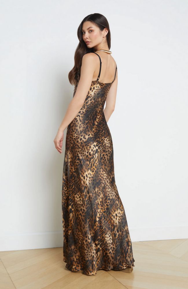 Venice Cowl Lace Neck Gown