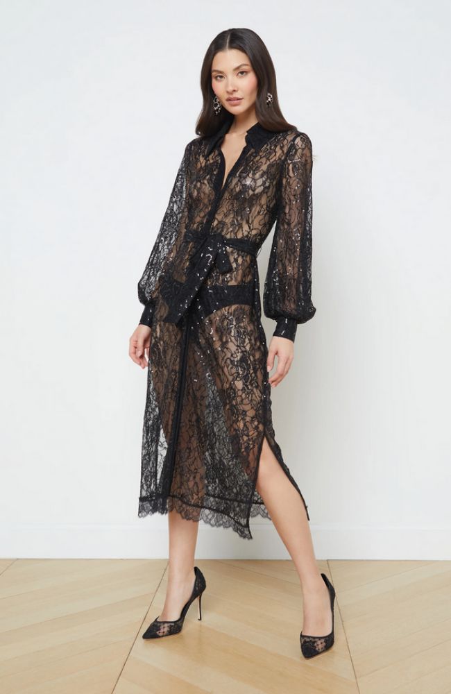 Frida Button Down Lace Dress shoprodeodrive Frida Button Down Lace Dress shoprodeodrive