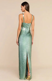 Karma Sequin Maxi Dress in Teal