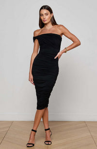 Cheryl Shirred Midi Dress