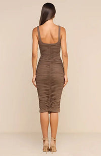 Anya Shirred Midi Dress