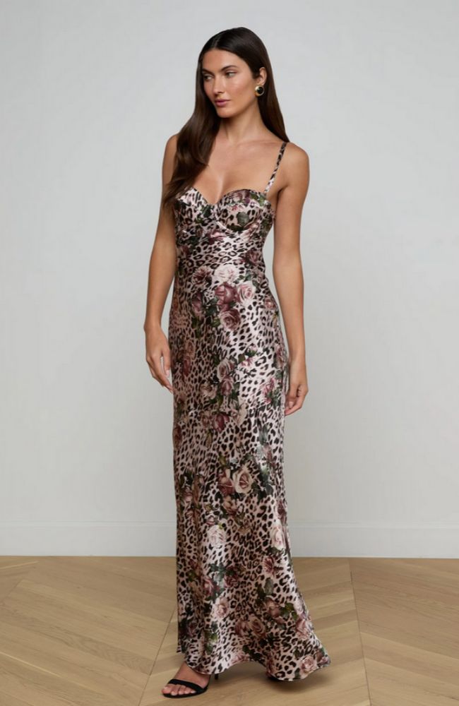 Sayla Bias Cut Maxi Dress