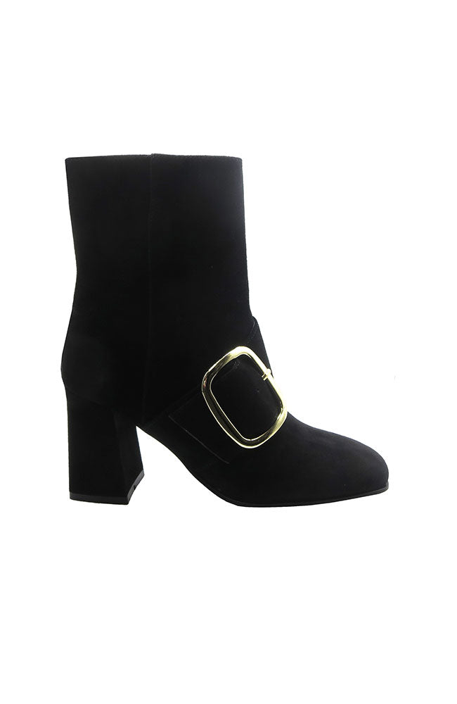 Suede Bootie with Buckle