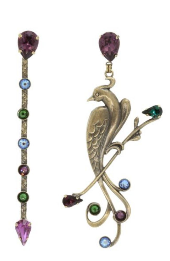 Cool Tone Bird Earrings