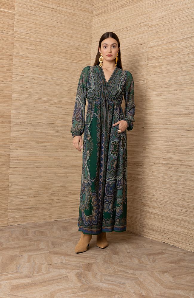 Georgina Dress in Emerald