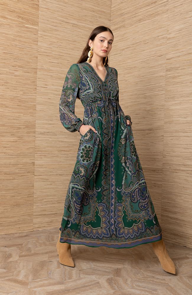 Georgina Dress in Emerald