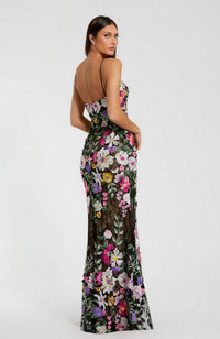Floral Emb Bustier Gown