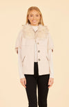 Faux Fur Trim Cardigan
