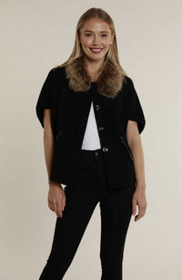 Faux Fur Trim Cardigan